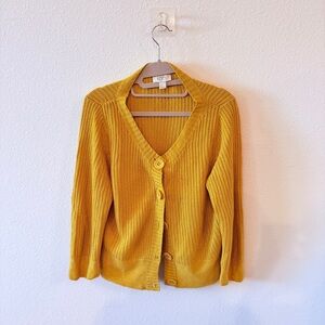 LOFT Mustard Yellow Women's Cardigan